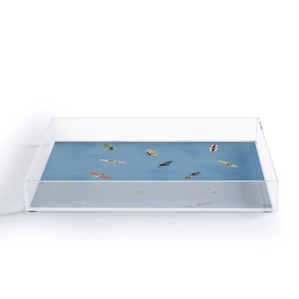 DENY Designs waiting wading surfers Acrylic Tray