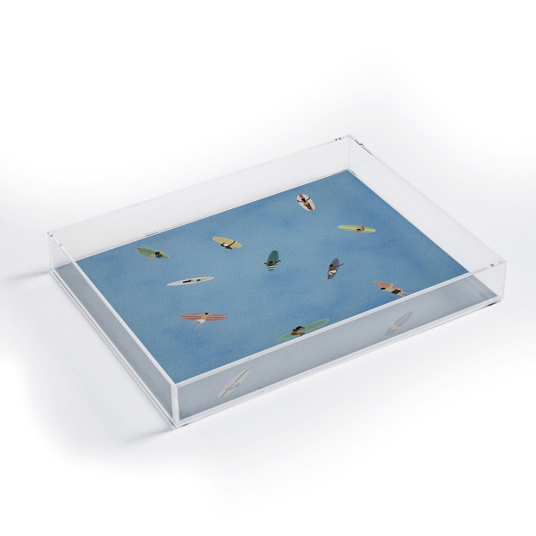 DENY Designs waiting wading surfers Acrylic Tray