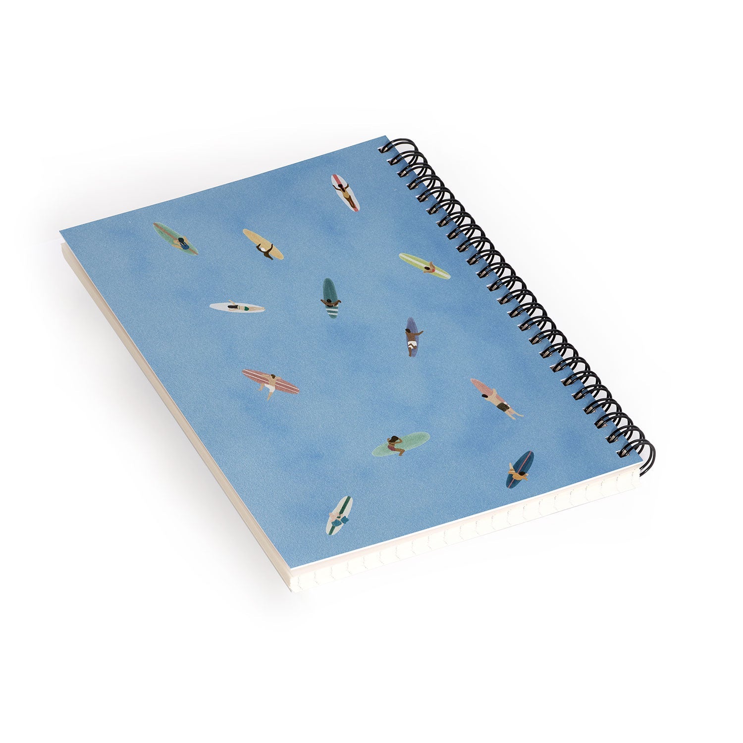 DENY Designs waiting wading surfers Spiral Notebook
