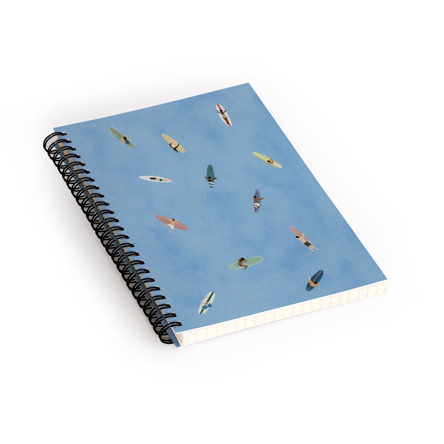 DENY Designs waiting wading surfers Spiral Notebook