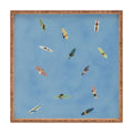 DENY Designs waiting wading surfers Square Tray