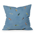 DENY Designs waiting wading surfers Outdoor Throw Pillow