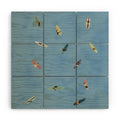 DENY Designs waiting wading surfers Wood Wall Mural