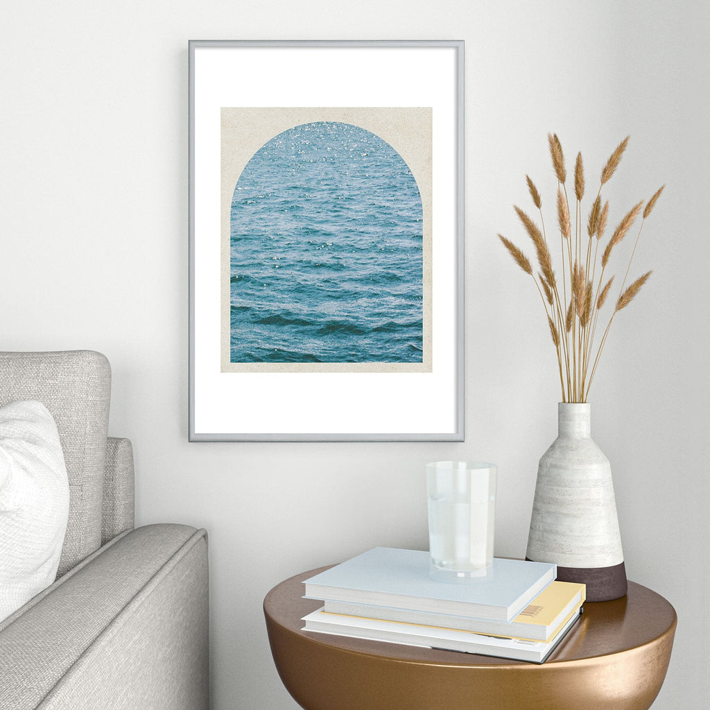 DENY Designs Waves Window Metal Framed Art Print