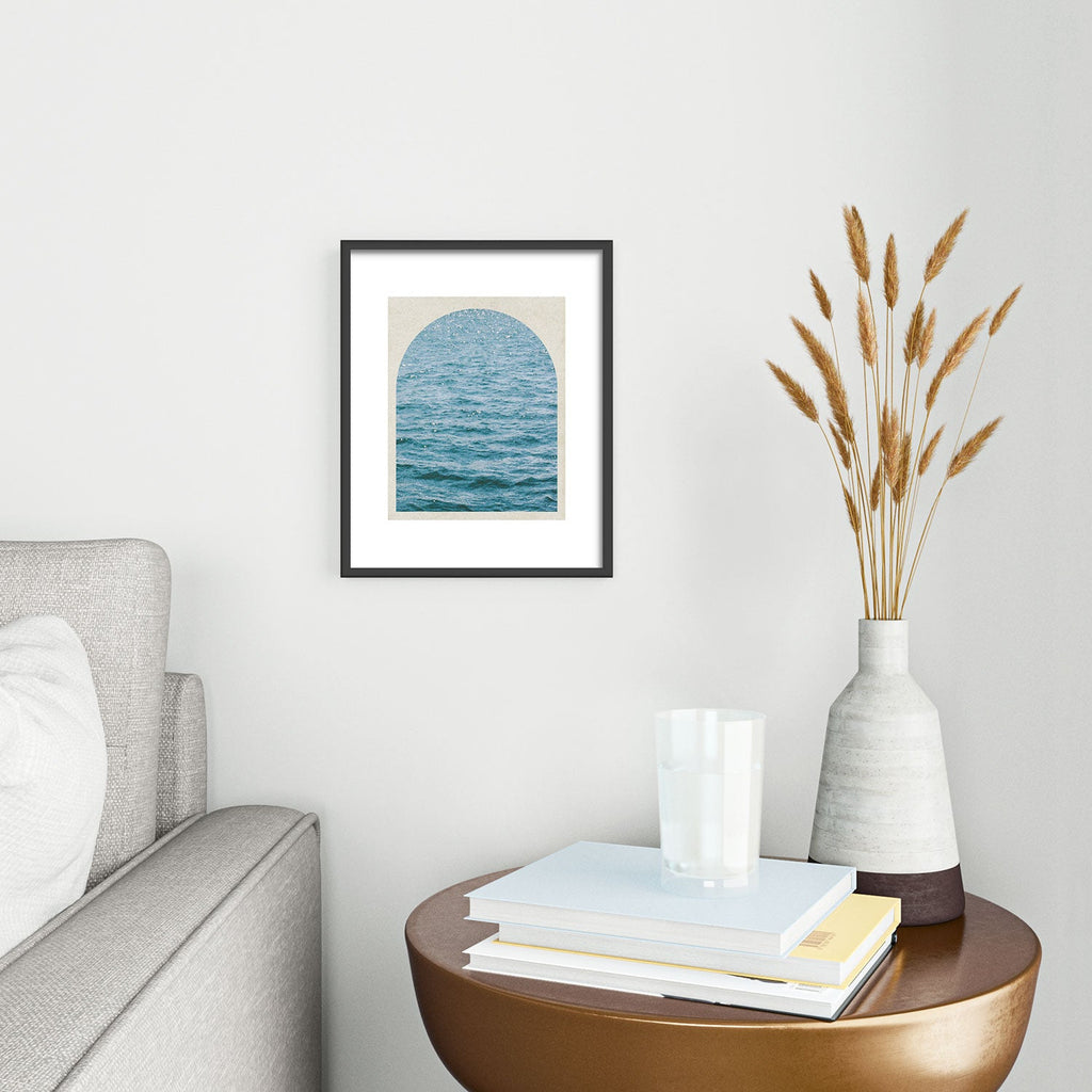DENY Designs Waves Window Metal Framed Art Print