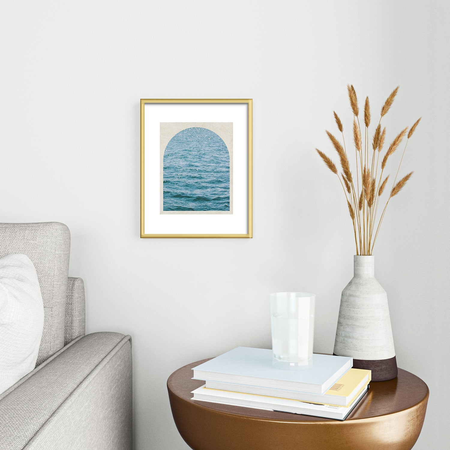 DENY Designs Waves Window Metal Framed Art Print