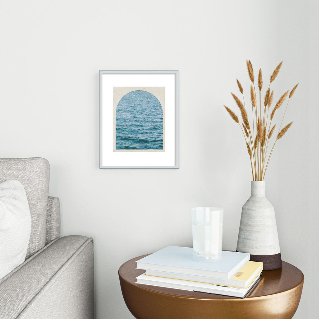 DENY Designs Waves Window Metal Framed Art Print