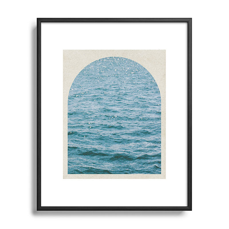 DENY Designs Waves Window Metal Framed Art Print