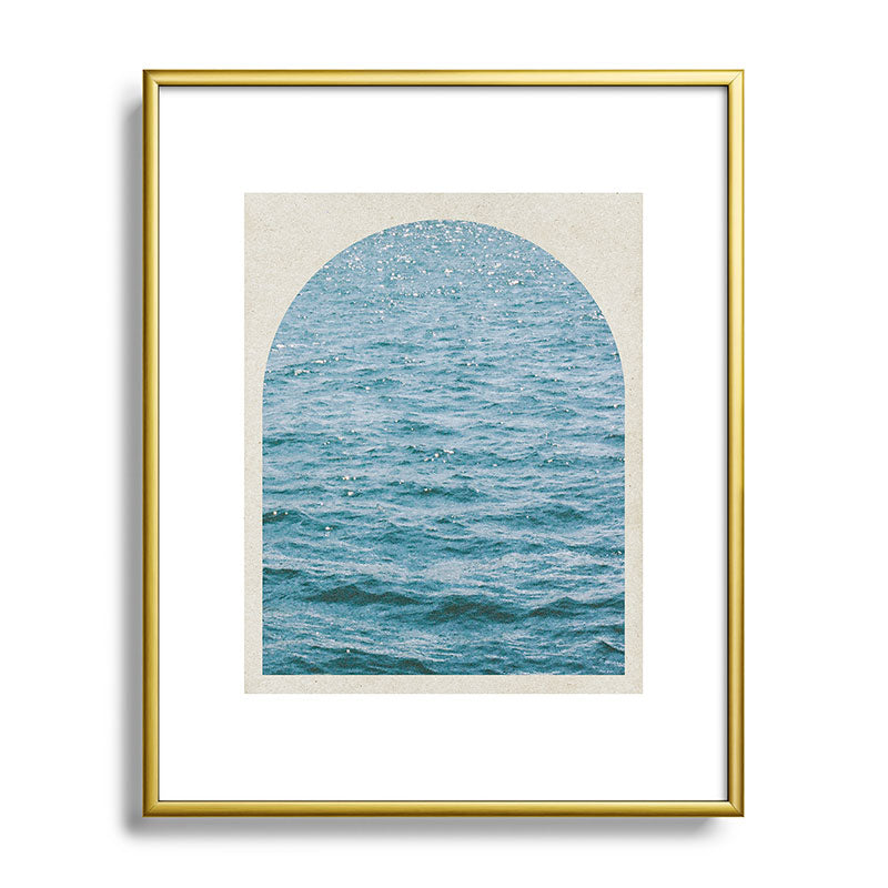 DENY Designs Waves Window Metal Framed Art Print