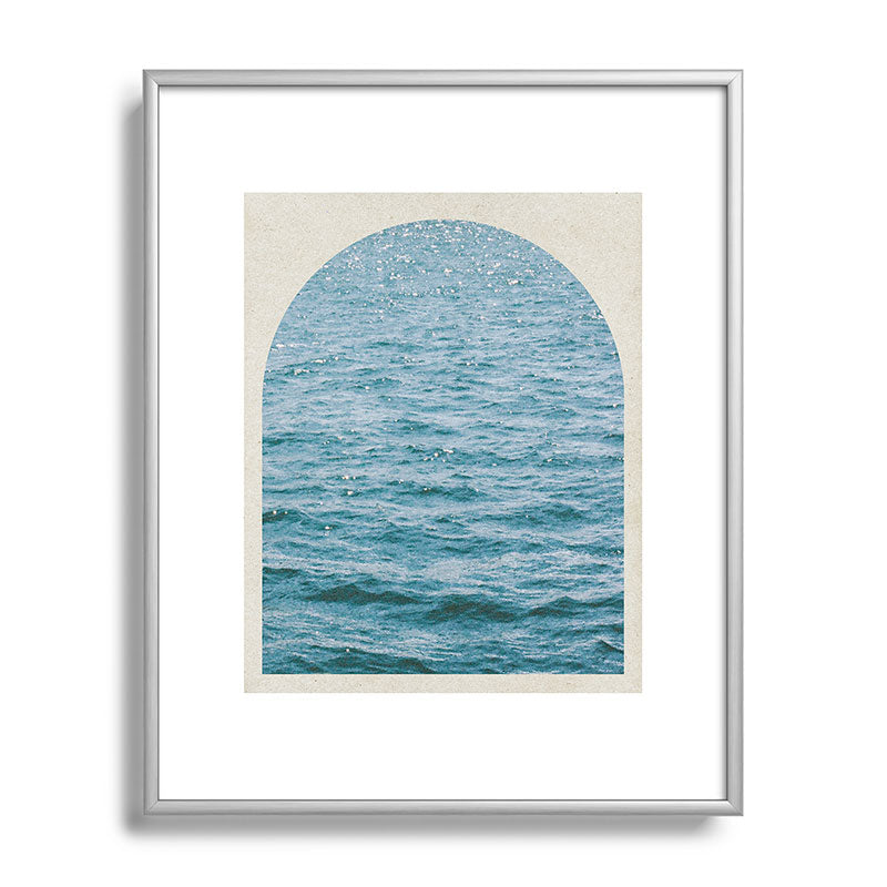 DENY Designs Waves Window Metal Framed Art Print