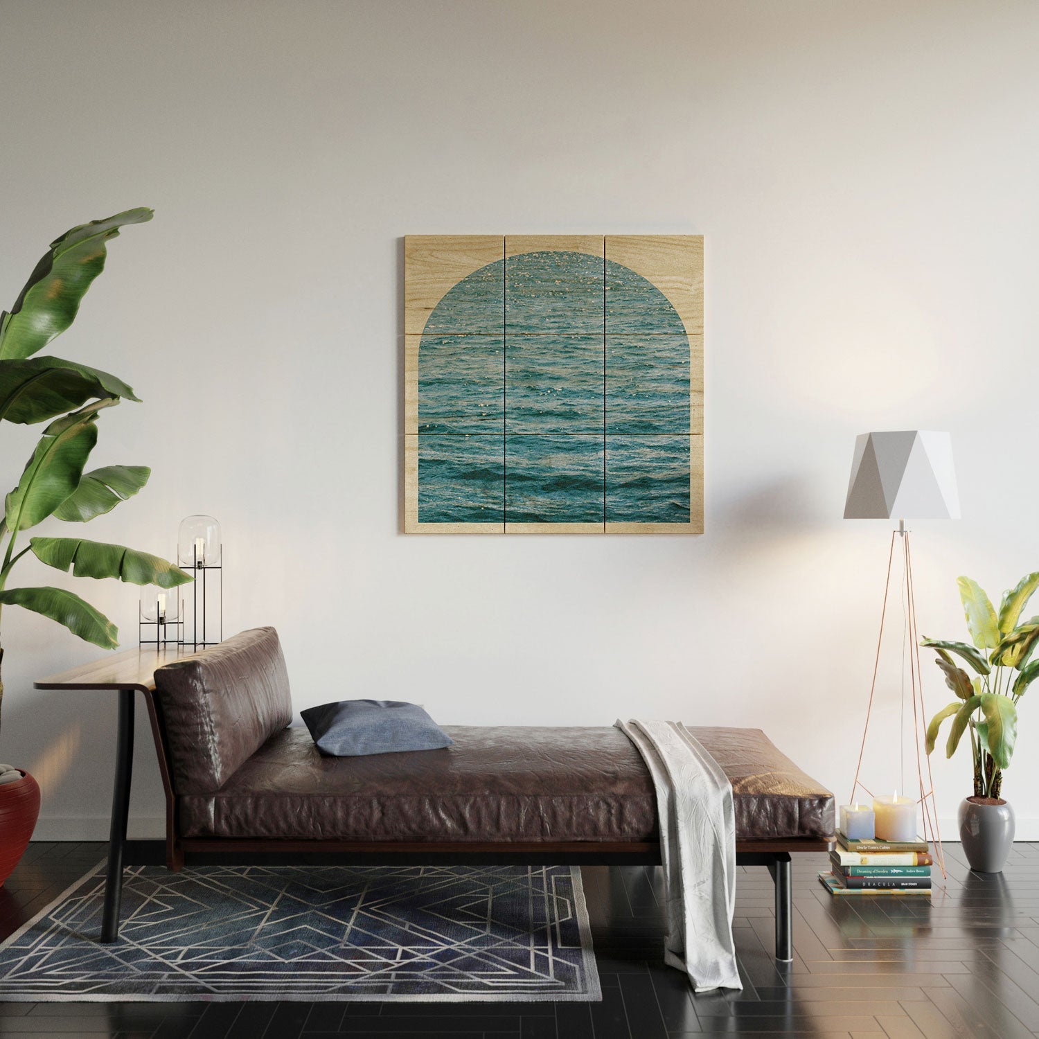 DENY Designs Waves Window Wood Wall Mural