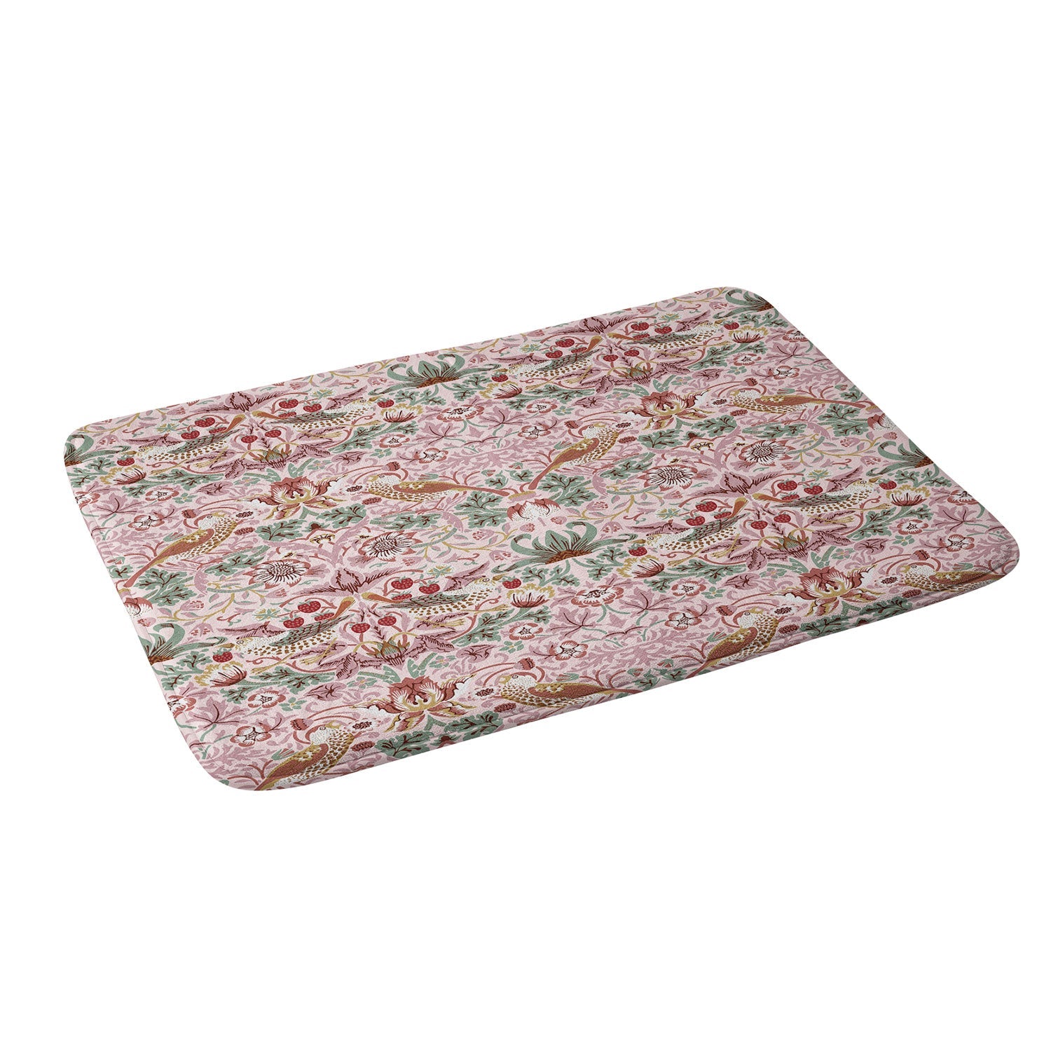 DENY Designs William Morris Strawberry Thief Panel Memory Foam Bath Mat