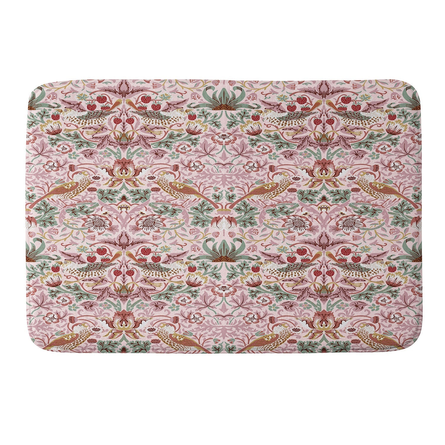 DENY Designs William Morris Strawberry Thief Panel Memory Foam Bath Mat