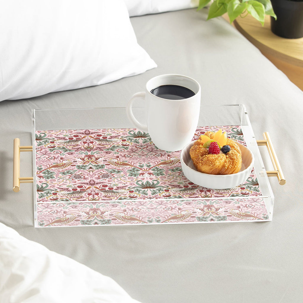 DENY Designs William Morris Strawberry Thief Panel Acrylic Tray