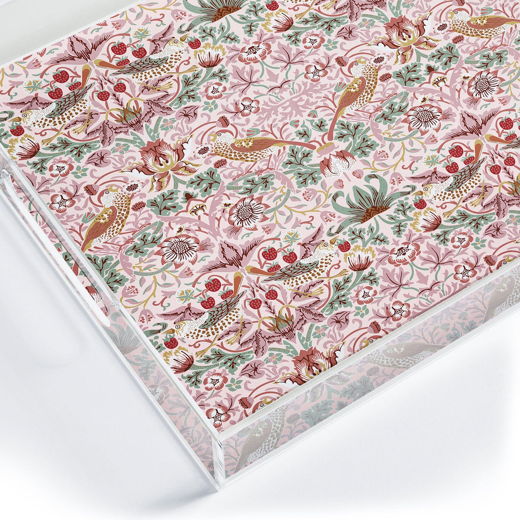DENY Designs William Morris Strawberry Thief Panel Acrylic Tray