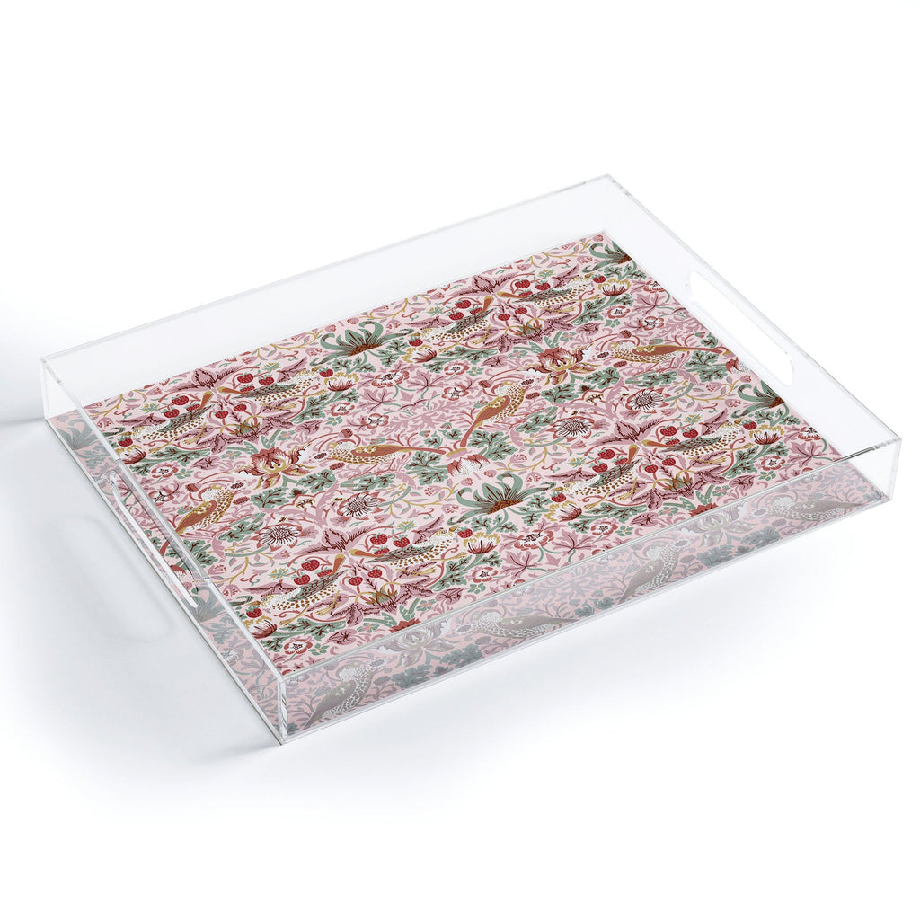 DENY Designs William Morris Strawberry Thief Panel Acrylic Tray