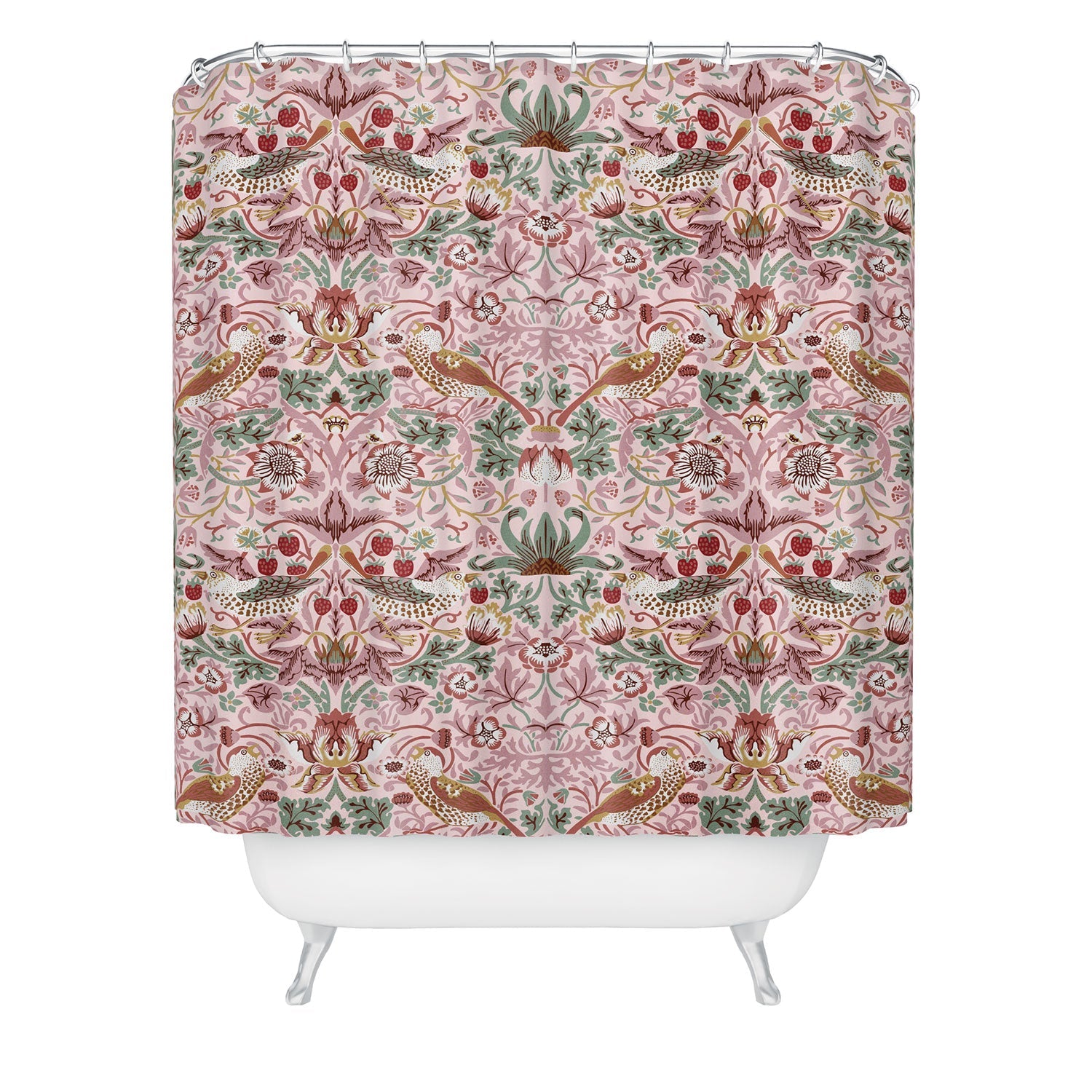 DENY Designs William Morris Strawberry Thief Panel Shower Curtain