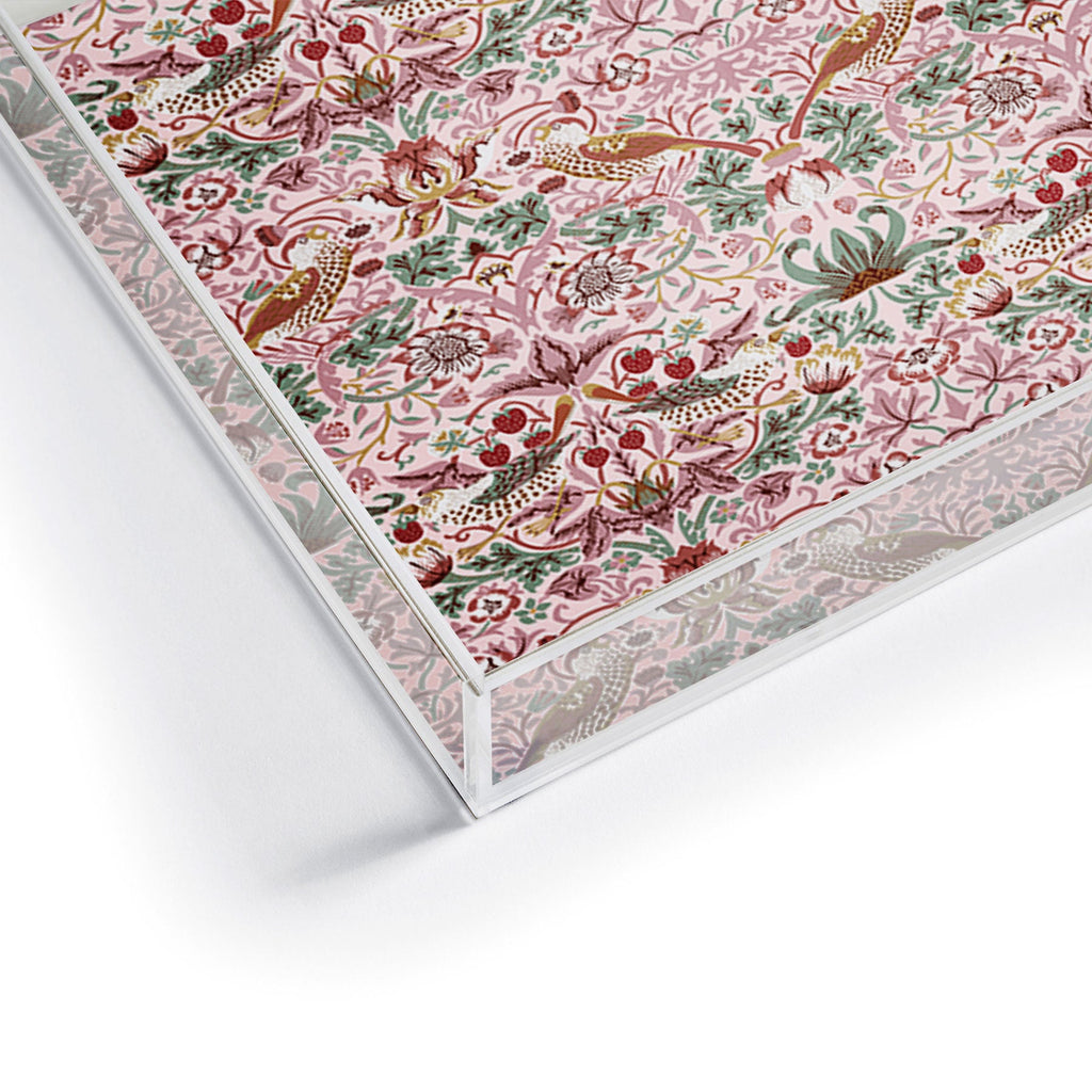 DENY Designs William Morris Strawberry Thief Panel Acrylic Tray