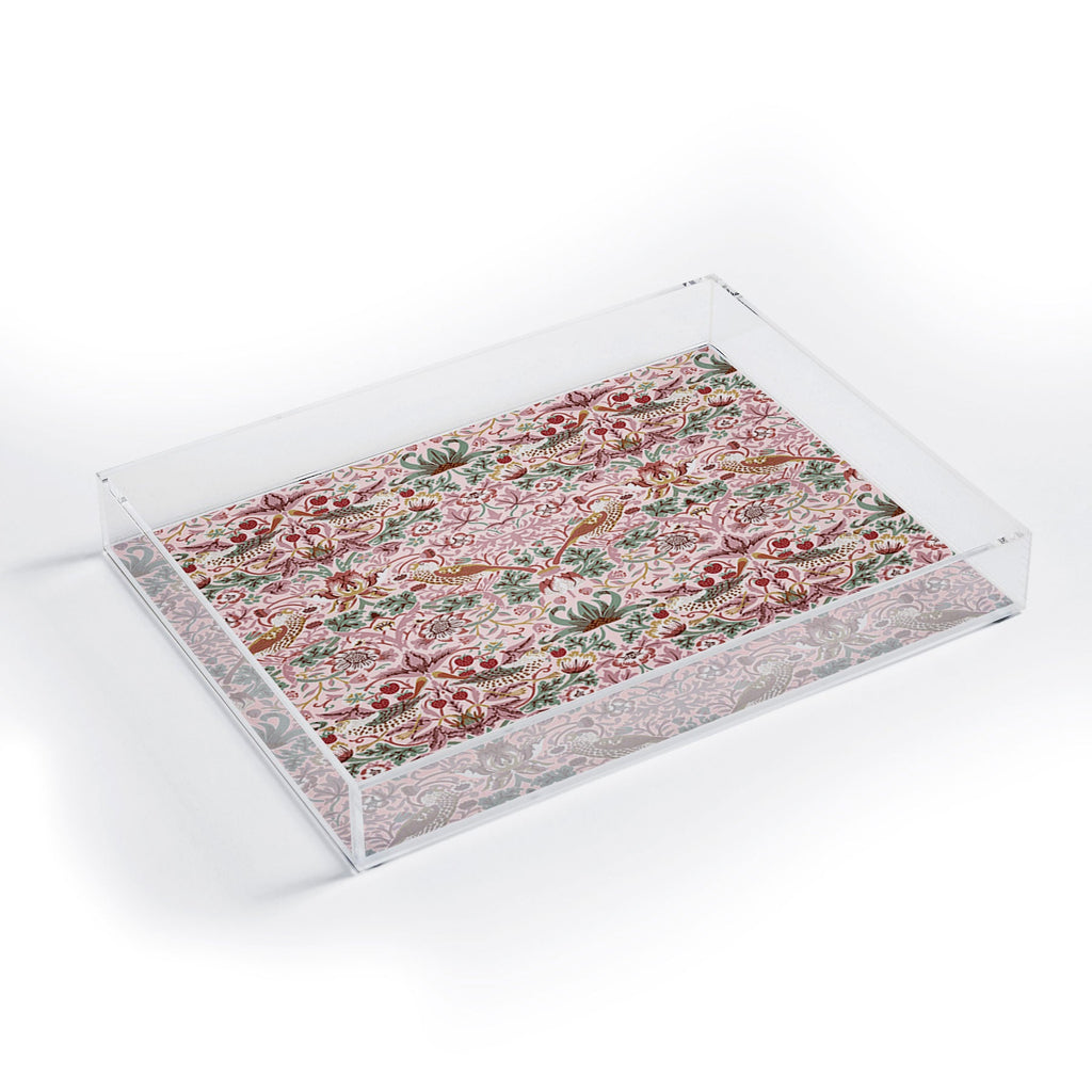 DENY Designs William Morris Strawberry Thief Panel Acrylic Tray