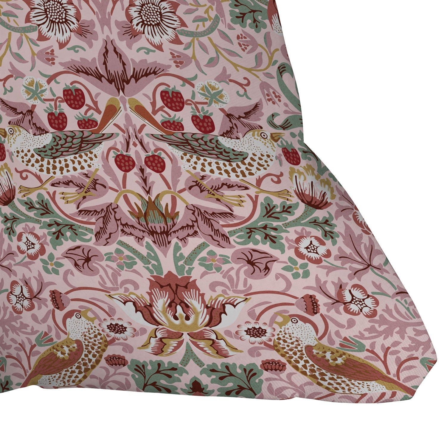 DENY Designs William Morris Strawberry Thief Panel Outdoor Throw Pillow