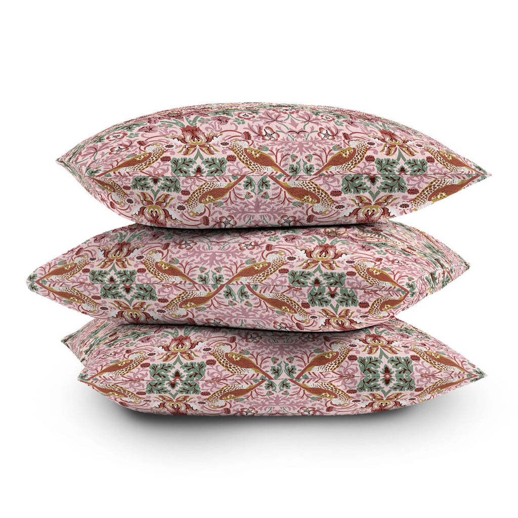 DENY Designs William Morris Strawberry Thief Panel Outdoor Throw Pillow