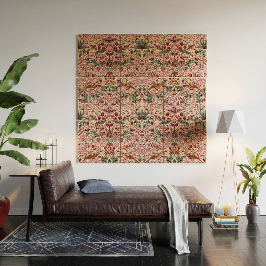 DENY Designs William Morris Strawberry Thief Panel Wood Wall Mural