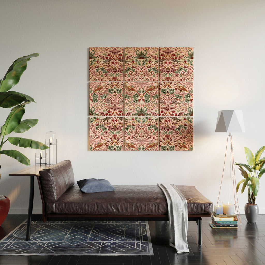 DENY Designs William Morris Strawberry Thief Panel Wood Wall Mural