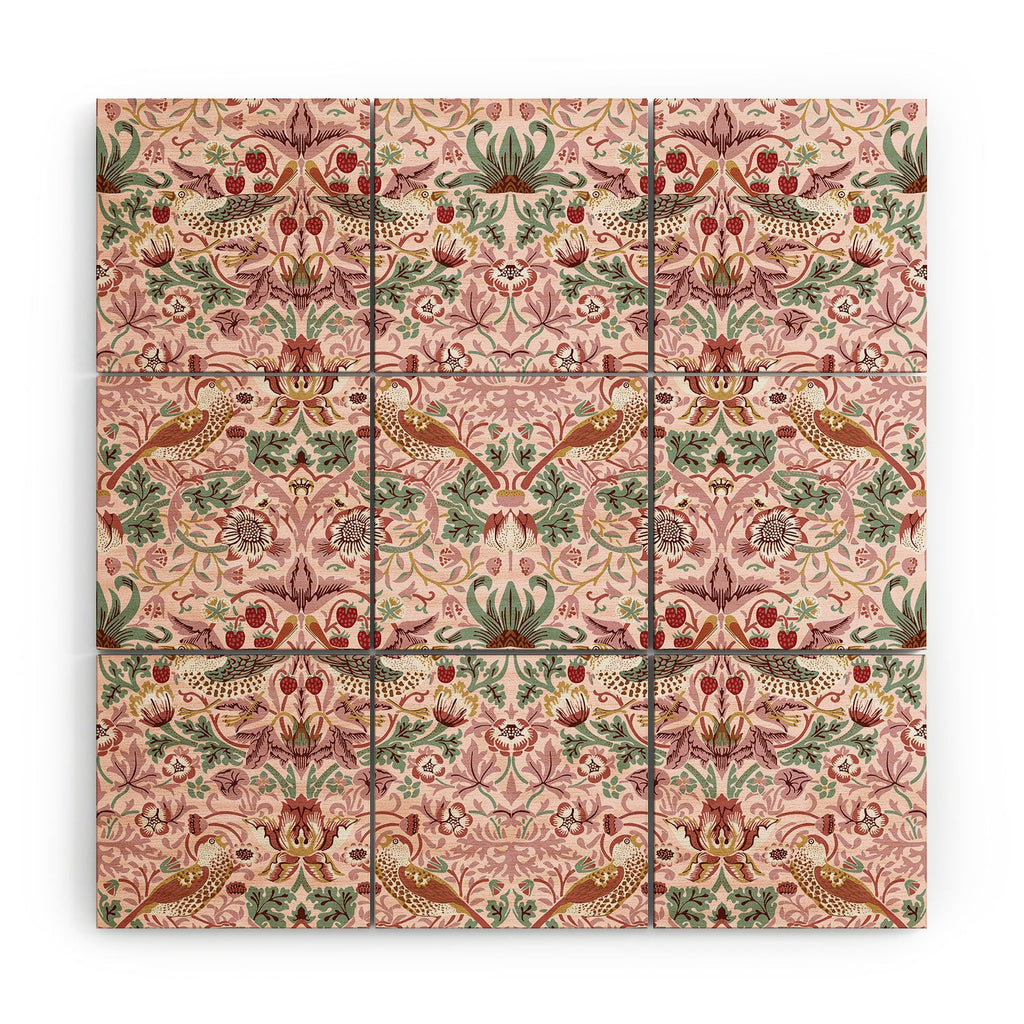 DENY Designs William Morris Strawberry Thief Panel Wood Wall Mural