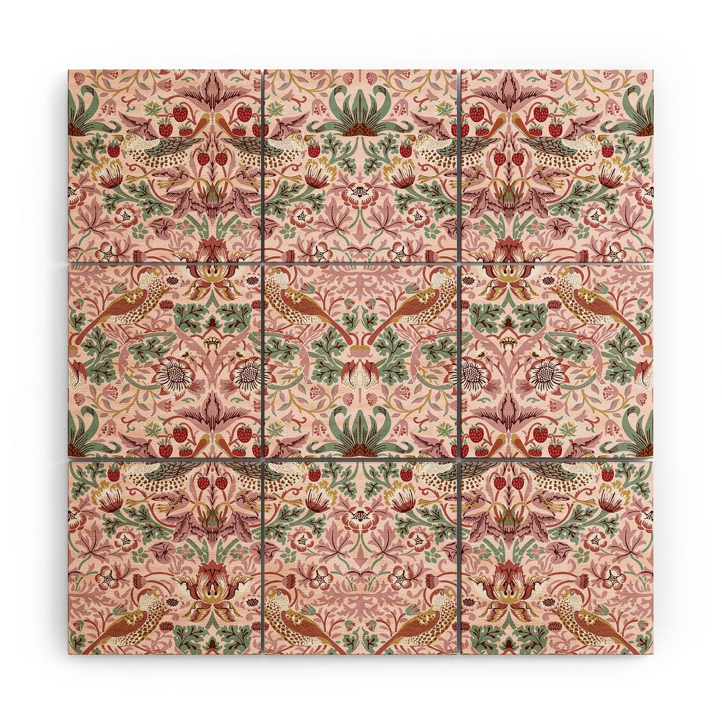 DENY Designs William Morris Strawberry Thief Panel Wood Wall Mural