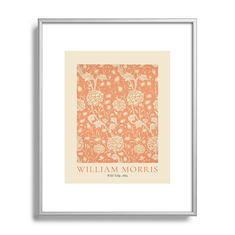 DENY Designs william morris tulip Metal Framed Art Print
