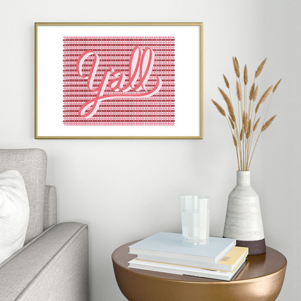 DENY Designs yall ii Metal Framed Art Print