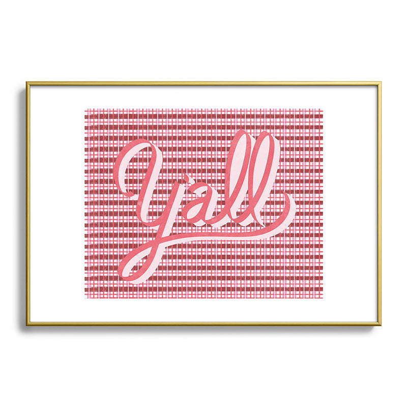 DENY Designs yall ii Metal Framed Art Print