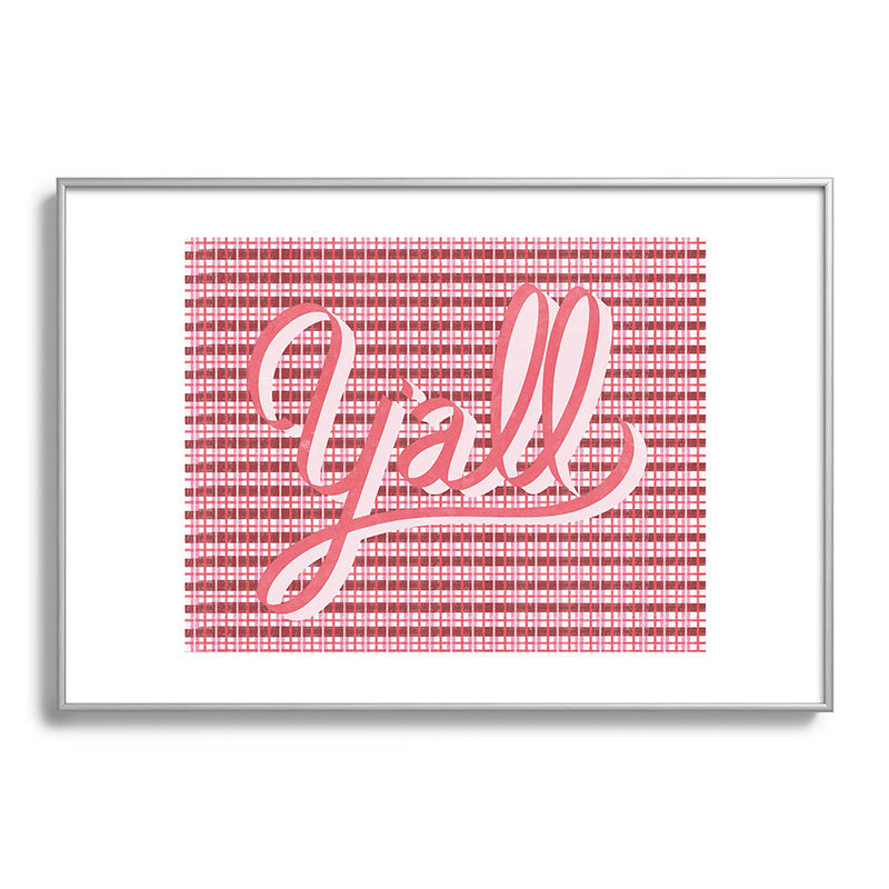 DENY Designs yall ii Metal Framed Art Print