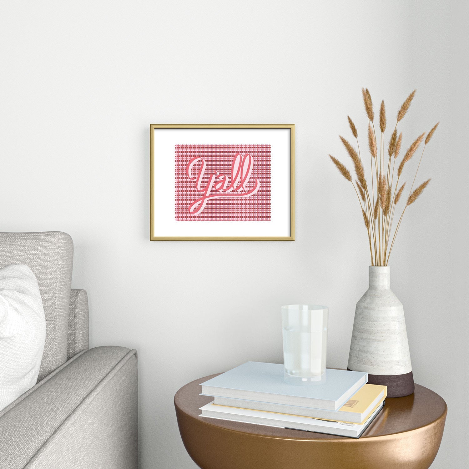 DENY Designs yall ii Metal Framed Art Print