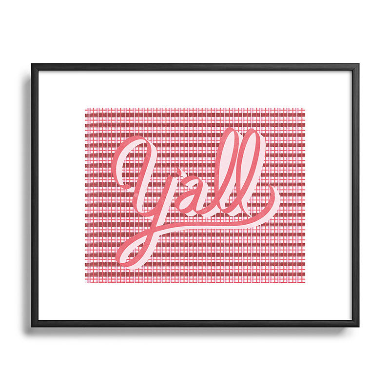 DENY Designs yall ii Metal Framed Art Print