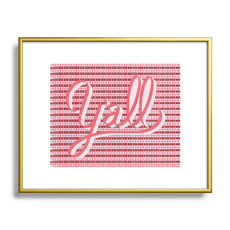DENY Designs yall ii Metal Framed Art Print