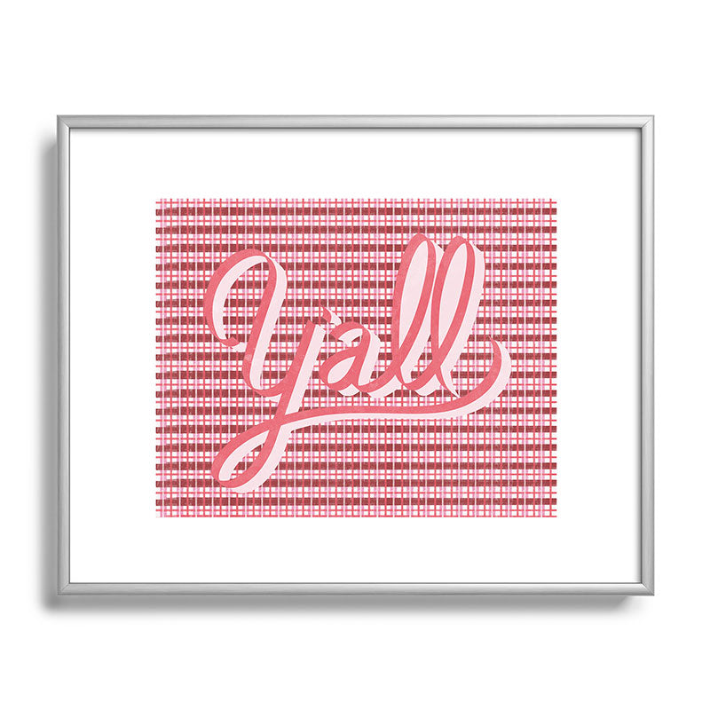 DENY Designs yall ii Metal Framed Art Print