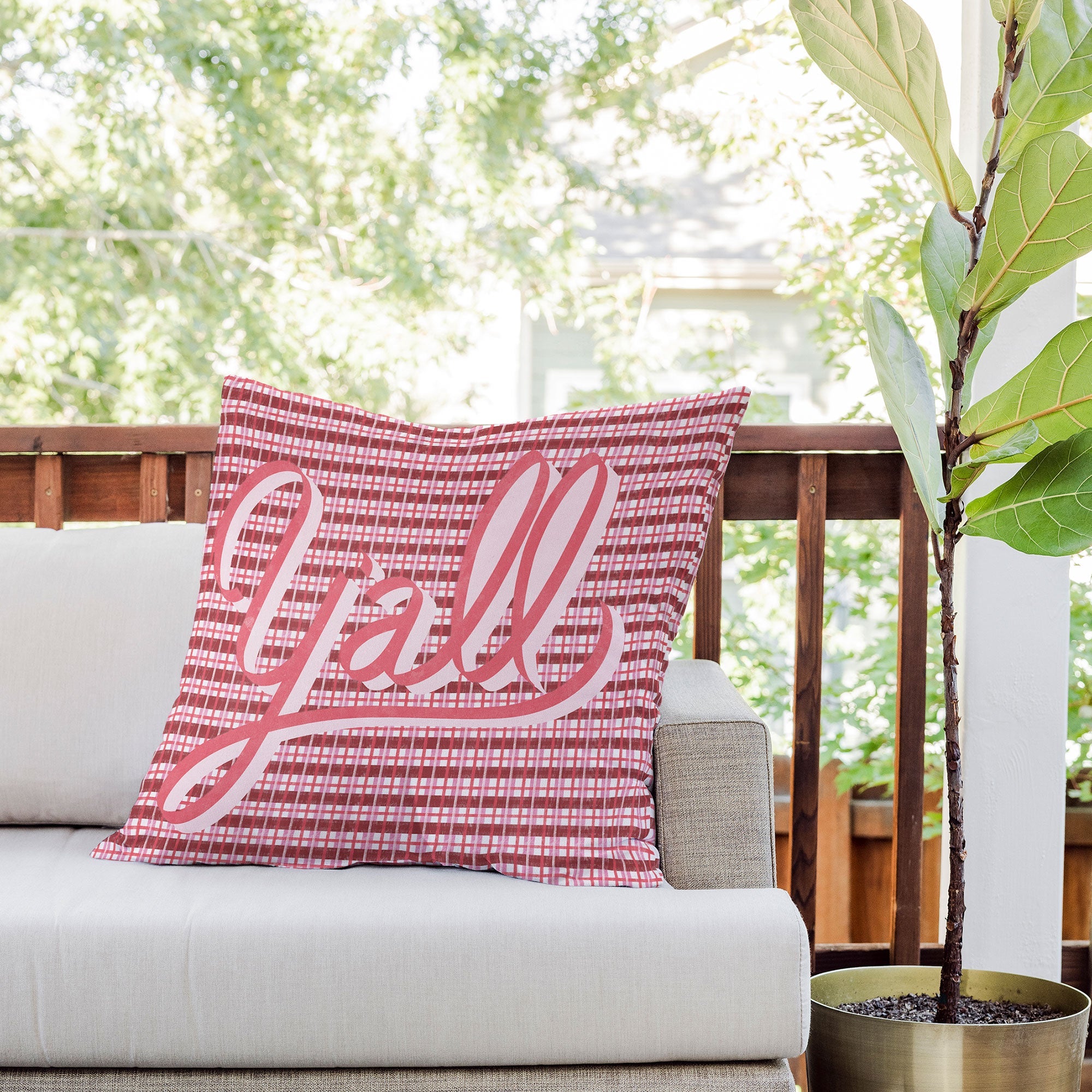 DENY Designs yall ii Outdoor Throw Pillow