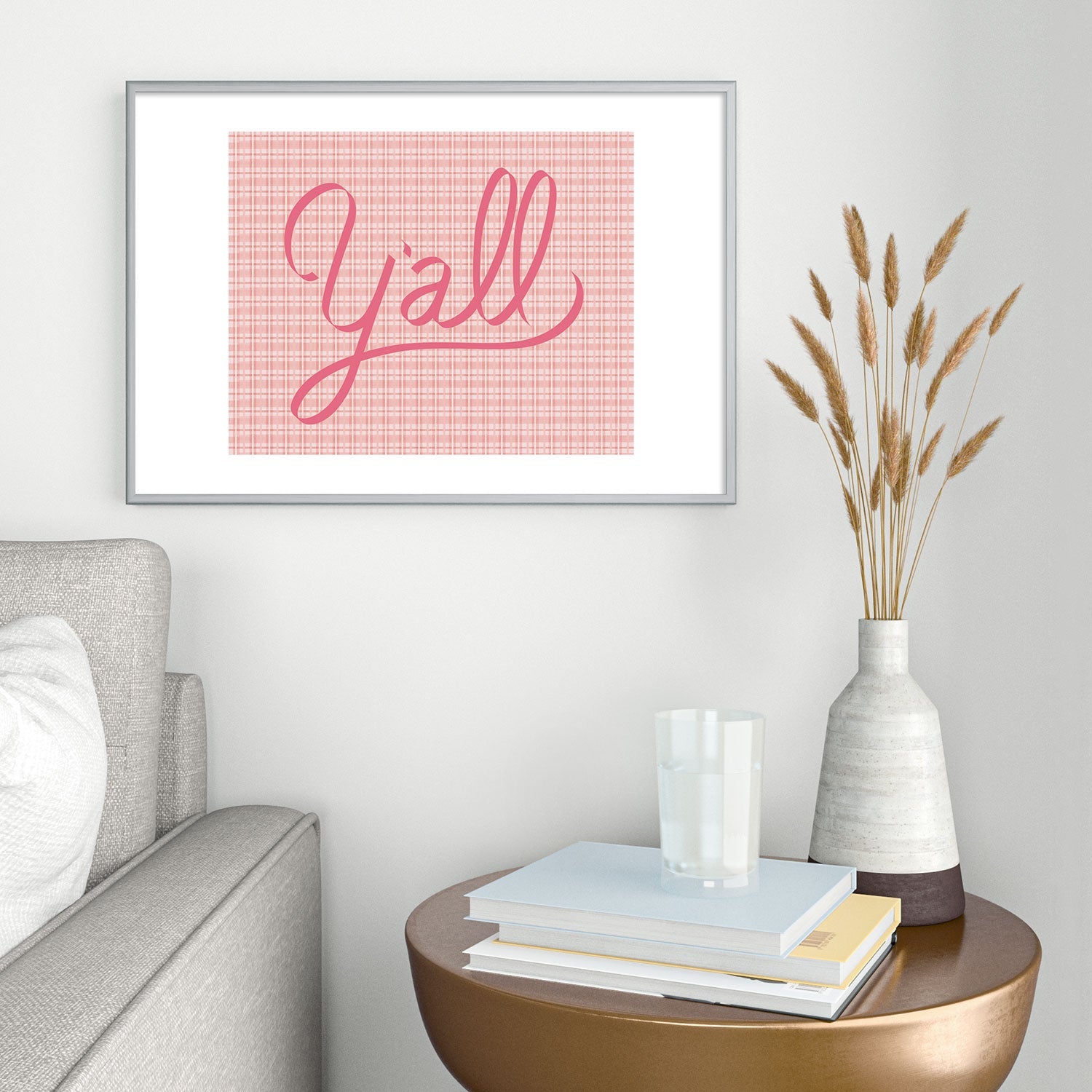 DENY Designs yall option ii Metal Framed Art Print