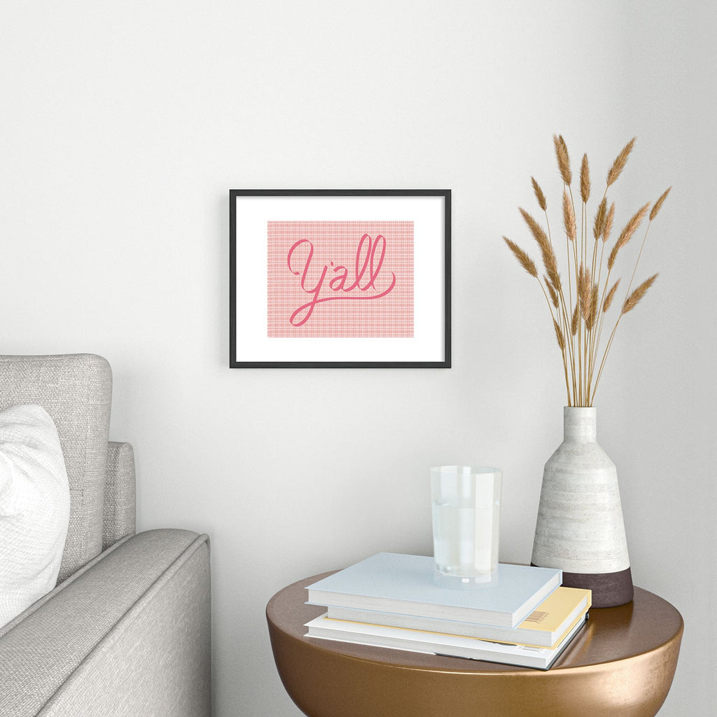 DENY Designs yall option ii Metal Framed Art Print