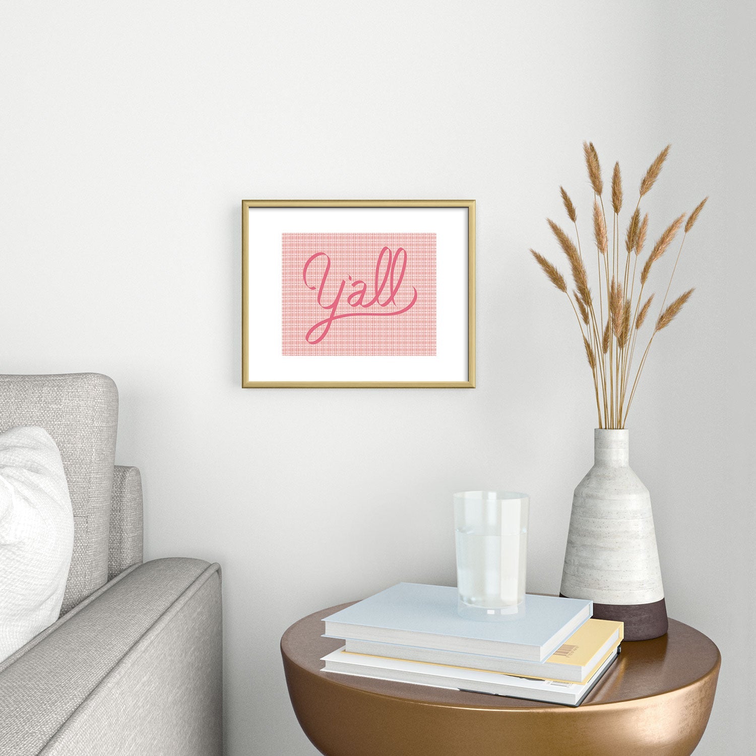 DENY Designs yall option ii Metal Framed Art Print