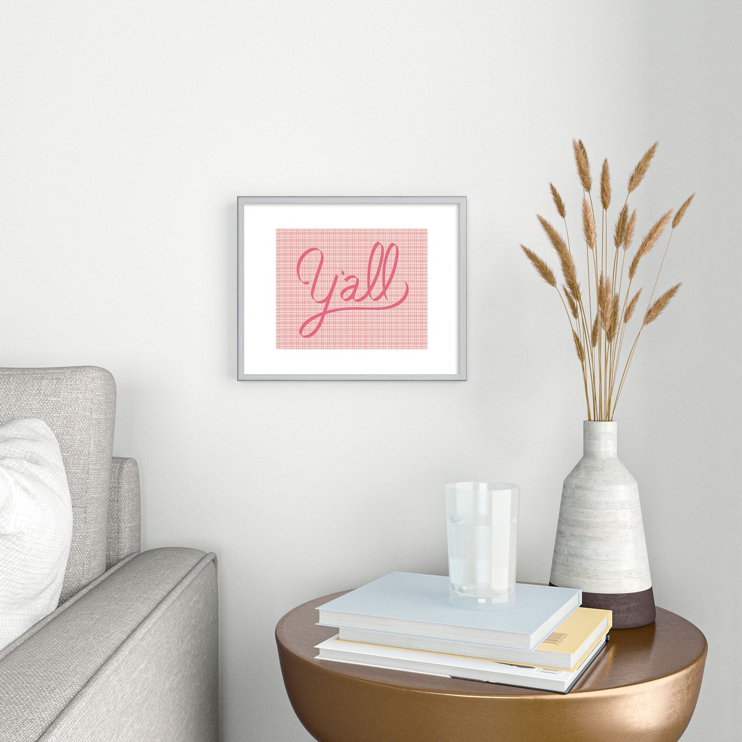 DENY Designs yall option ii Metal Framed Art Print
