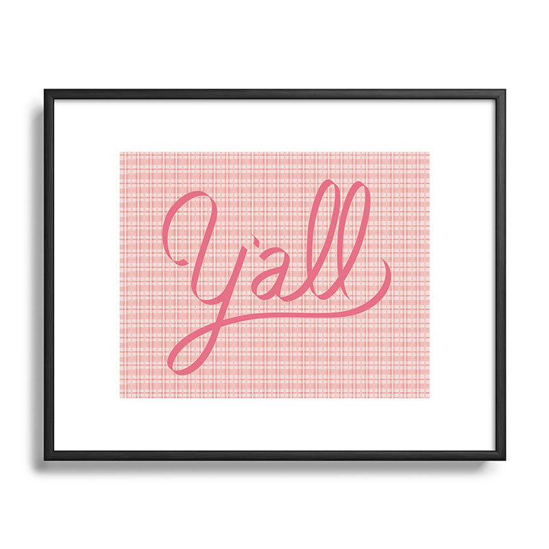 DENY Designs yall option ii Metal Framed Art Print