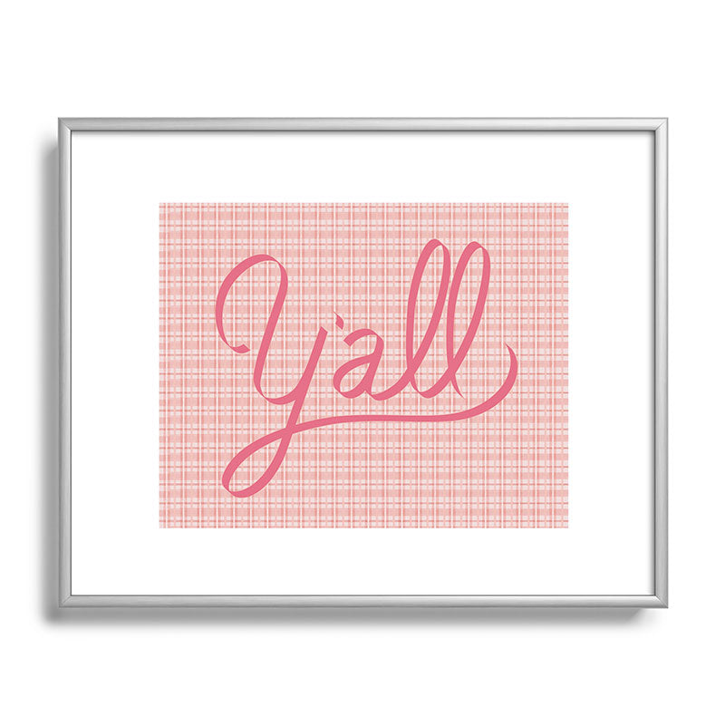 DENY Designs yall option ii Metal Framed Art Print