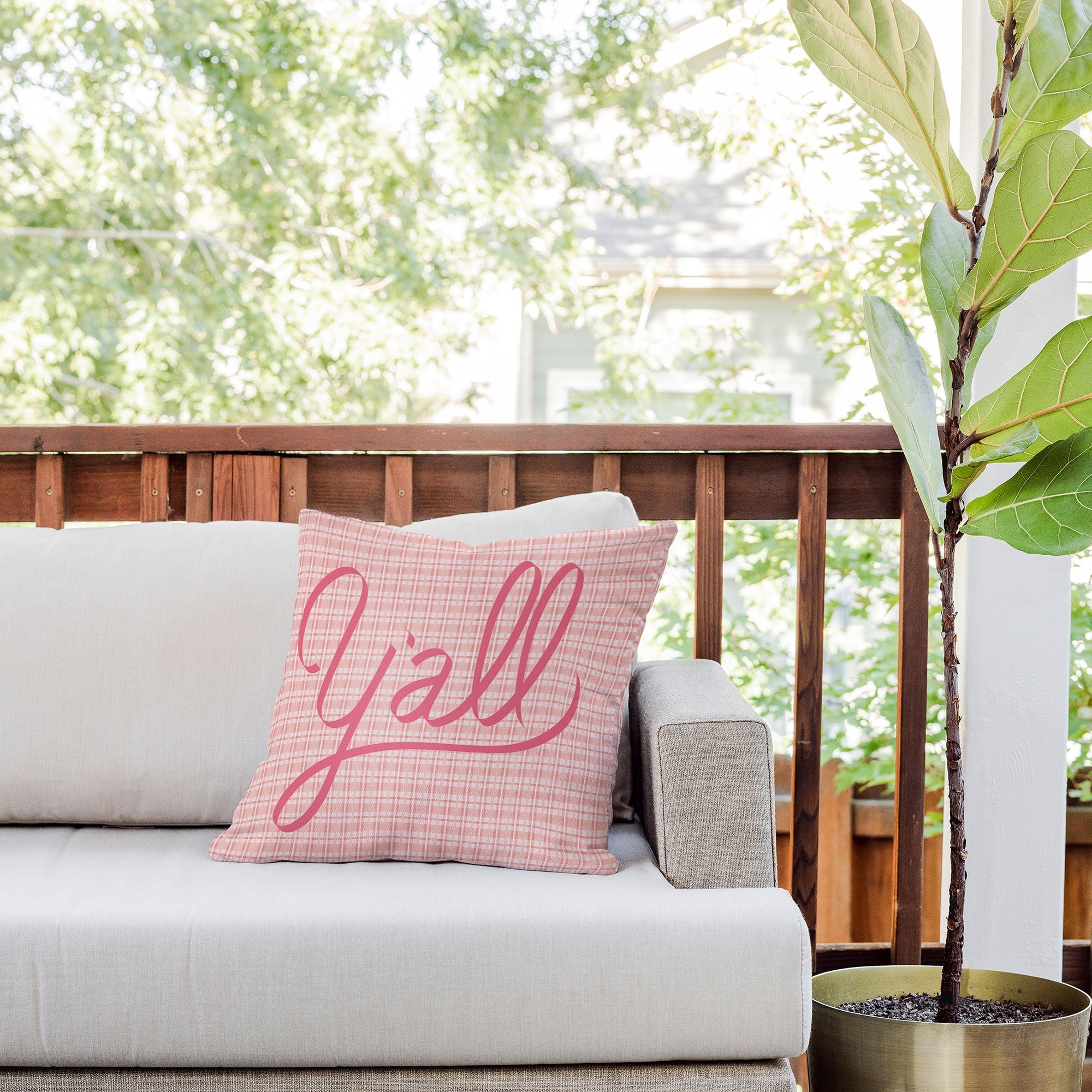 DENY Designs yall option ii Outdoor Throw Pillow