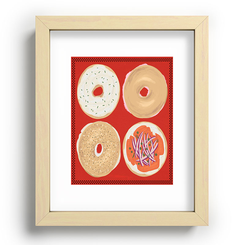 DENY Designs yonkers bagels Recessed Framing Rectangle