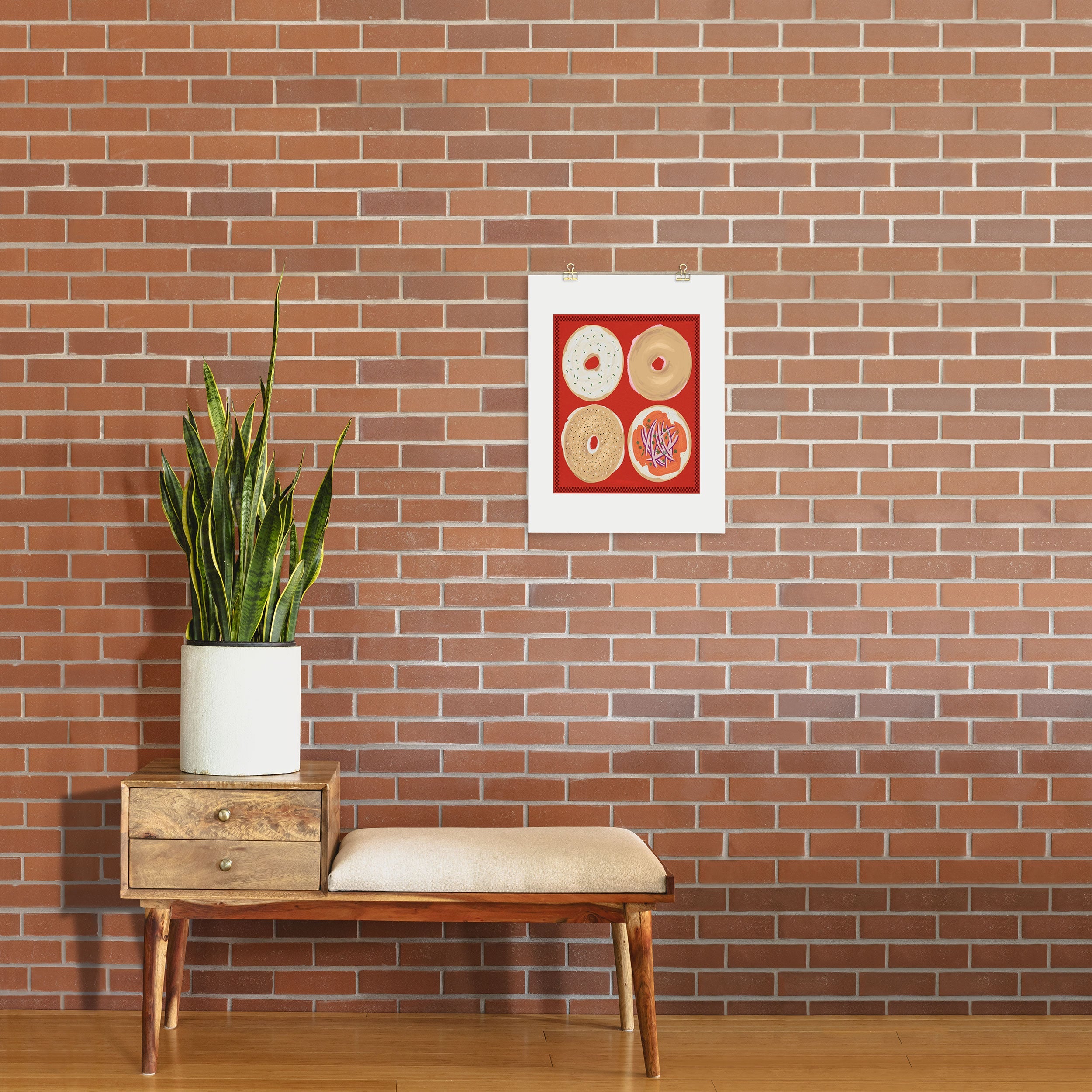 DENY Designs yonkers bagels Art Print