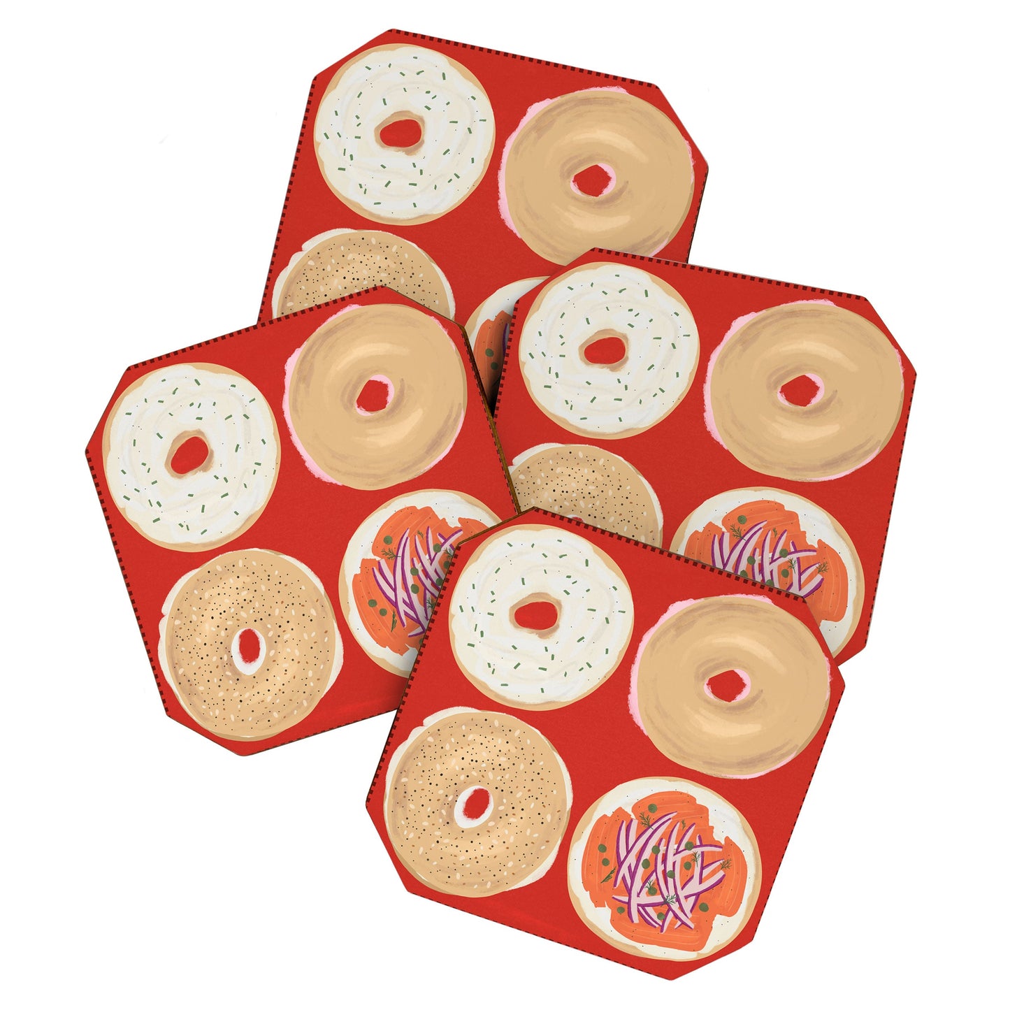 DENY Designs yonkers bagels Coaster Set