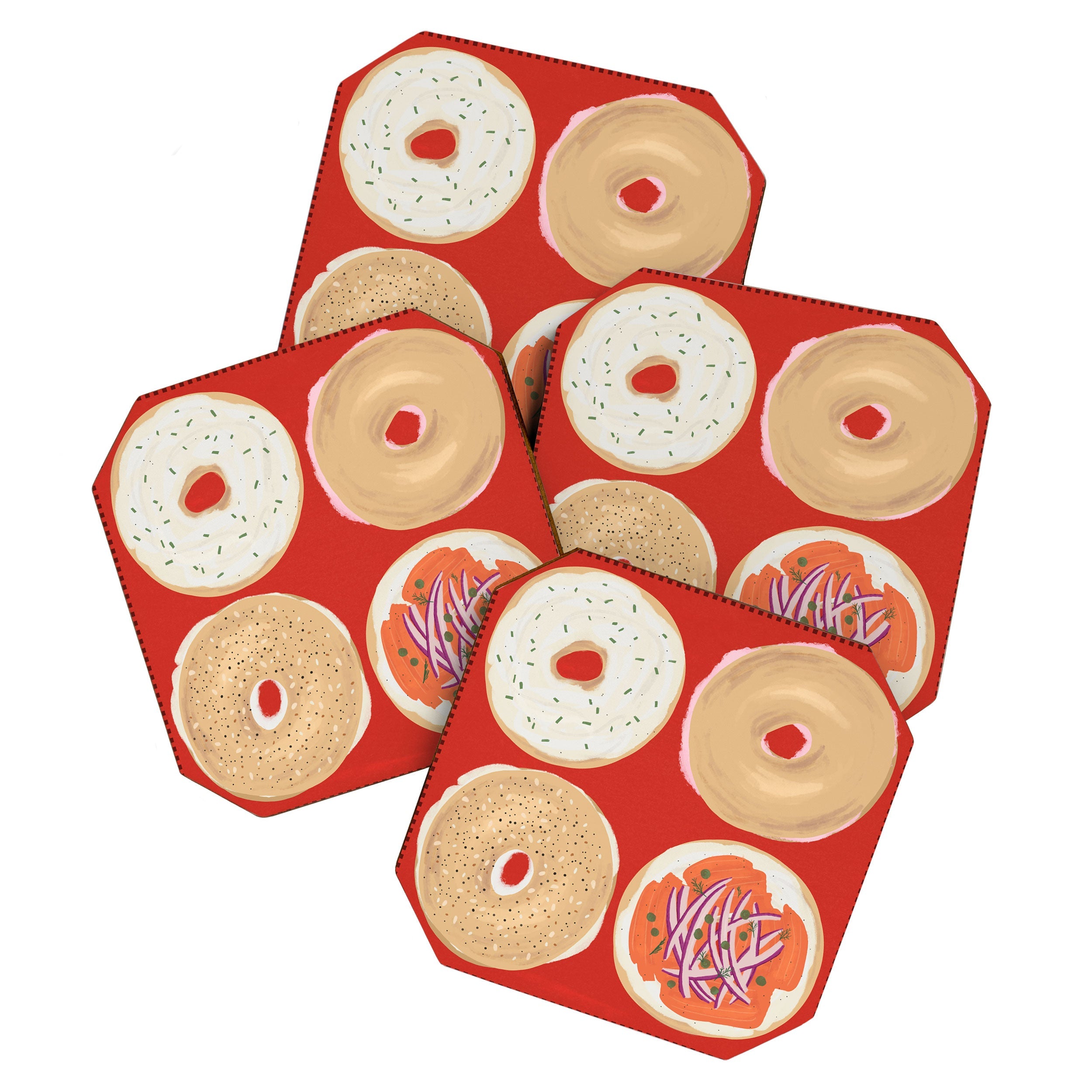 DENY Designs yonkers bagels Coaster Set