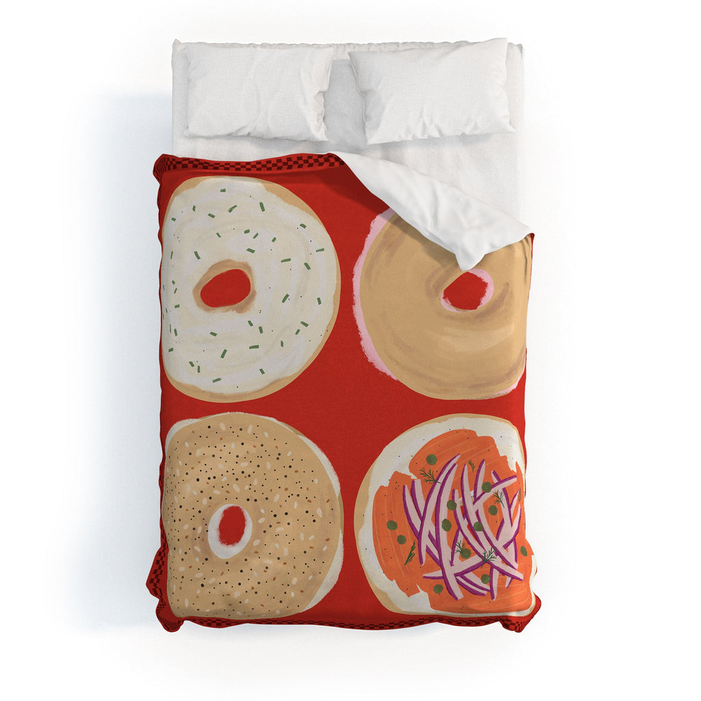 DENY Designs yonkers bagels Duvet Cover